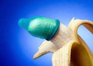 Бананға салынған презерватив